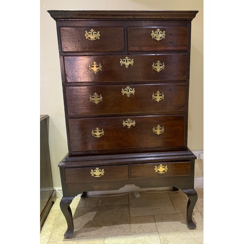 1248 - An oak chest on stand. 157 x 94cm.