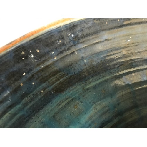 195 - A studio pottery selection to include Wold potters Routh large bowl 38 d x 9cm h, 2 x small jugs Bev... 