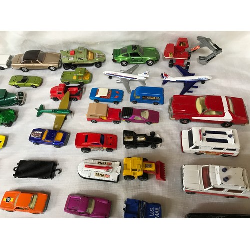 738 - A collection of diecast model cars, Matchbox Super kings, Corgi Juniors, some Majorette and Lone Sta... 