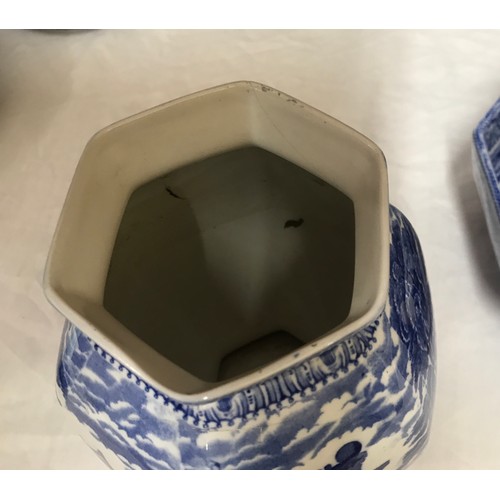 205 - A large collection of blue and white Cauldon Pottery 