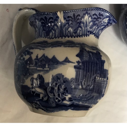 205 - A large collection of blue and white Cauldon Pottery 