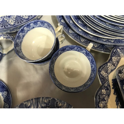 205 - A large collection of blue and white Cauldon Pottery 