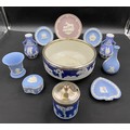 A collection of Wedgwood Jasper ware to include lilac 