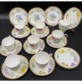 A Royal Worcester Sandringham pattern part tea service comprising 10 saucers, 3 plates 16.5cm d, 8 c... 