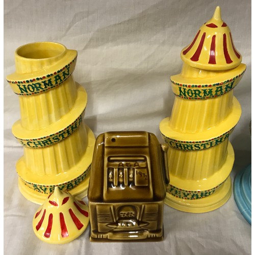 30 - Showman's Fellowship ceramics to include Withernsea Eastgate 2 x Helter Skelters 'Norman & Christina... 