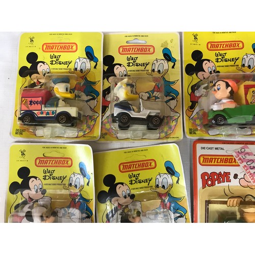 752 - A collection of 12 Matchbox diecast Disney vehicles with characters. All packaged.