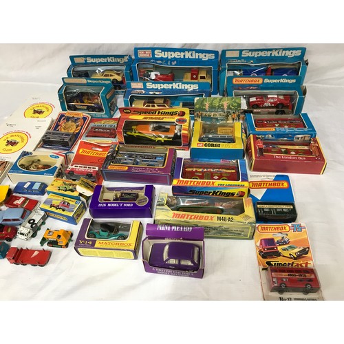 753 - Collection of Matchbox and Corgi diecast vehicles, some boxed to include Superkings, Battle Kings, S... 