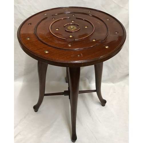 763 - A Parlour Golf mahogany game table with reversible top. 58 h x 42.5cm w.