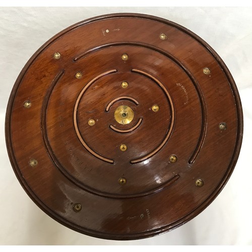 763 - A Parlour Golf mahogany game table with reversible top. 58 h x 42.5cm w.