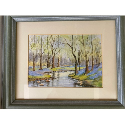 1090 - Paintings to include: a gilt framed original watercolour by David E Johnston 