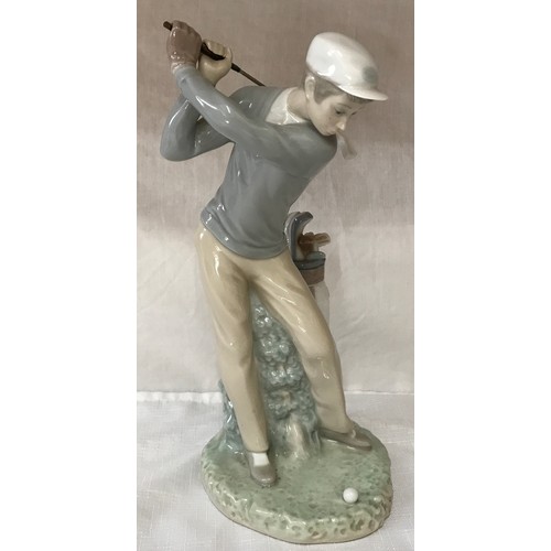 85 - A large Lladro figurine of a golfer 28cm h.