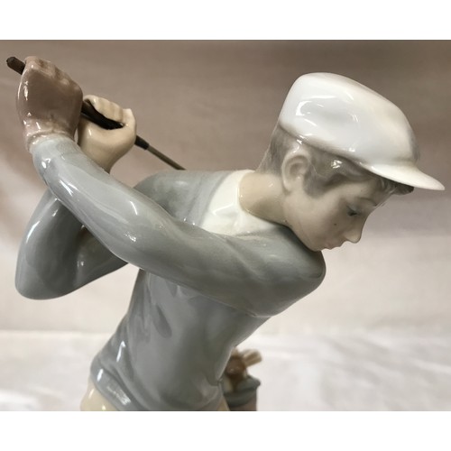 85 - A large Lladro figurine of a golfer 28cm h.