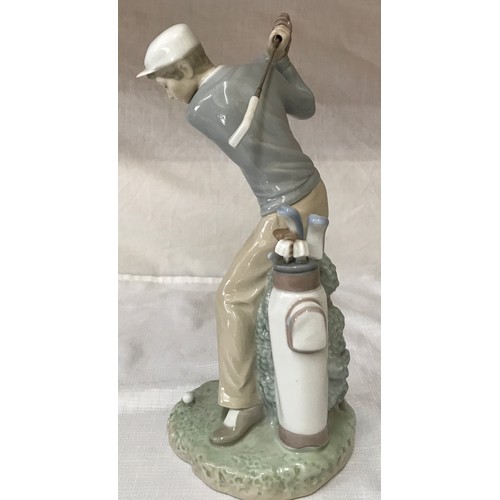 85 - A large Lladro figurine of a golfer 28cm h.