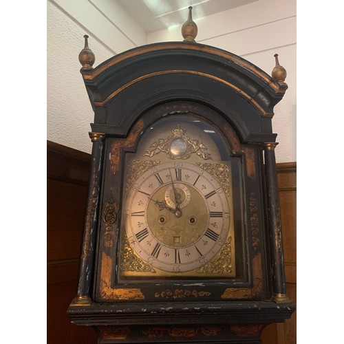 631 - A Chinoiserie lacquered longcase clock by Thomas Martin London, admitted to the Clockmakers Co 1699.... 