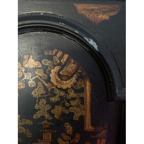 631 - A Chinoiserie lacquered longcase clock by Thomas Martin London, admitted to the Clockmakers Co 1699.... 