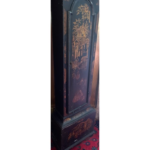 631 - A Chinoiserie lacquered longcase clock by Thomas Martin London, admitted to the Clockmakers Co 1699.... 