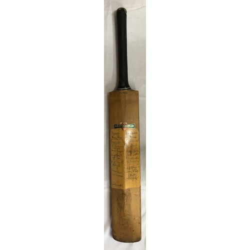 773 - A Gray Nicolls cricket bat with signatures of both Yorkshire & Worcestershire teams including Brian ... 