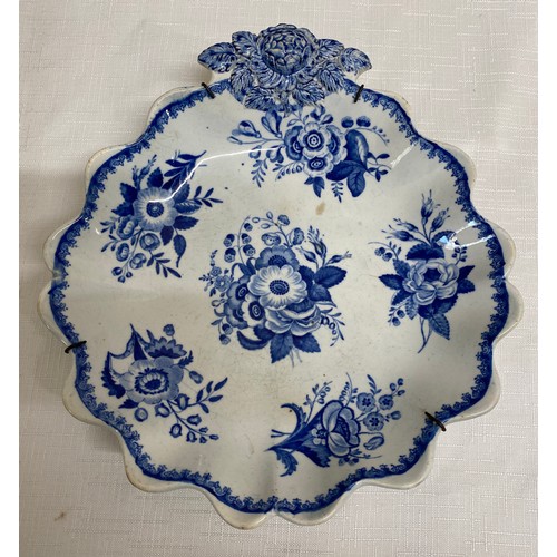 144 - Ceramics to include 19thC 2 x blue, gilt and floral dishes, a Mason's beaded framed border series Ty... 