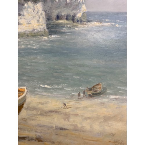 1100 - Walter Goodin (British 1907-1992): Cobbles at North Landing Flamborough, oil on board signed and dat... 