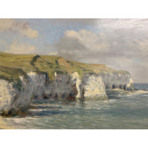 1100 - Walter Goodin (British 1907-1992): Cobbles at North Landing Flamborough, oil on board signed and dat... 