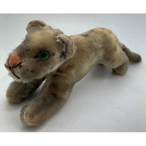 735 - A vintage plush tiger 22cm l.