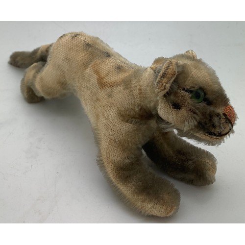 735 - A vintage plush tiger 22cm l.