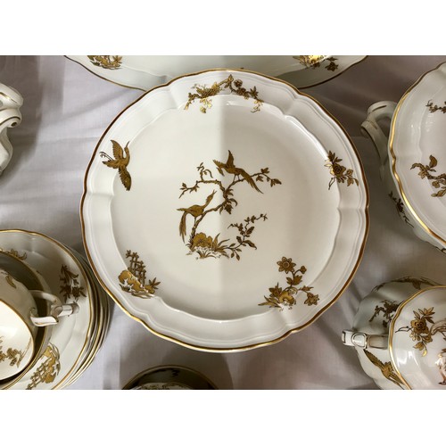 132 - A Limoges 'Elisabeth' Bernardaud Golden Phoenix pattern 8 piece dinner and tea service commemorating... 