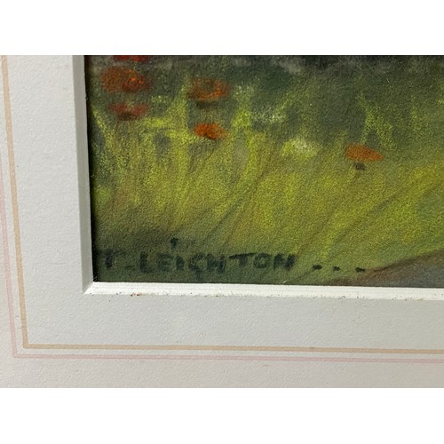 1107 - Two framed and mounted contemporary watercolours of rural landscapes both signed T. Leighton togethe... 