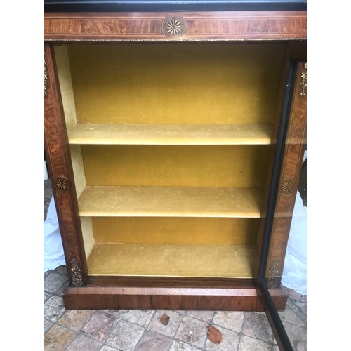 1189 - Victorian mahogany inlaid and brass mounted display cabinet, 79 w x 29 d x 99cm h.