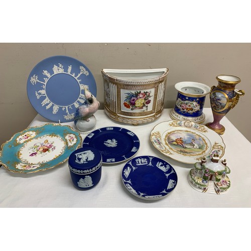 166 - Ceramics to include Wedgwood, Continental planter etc.