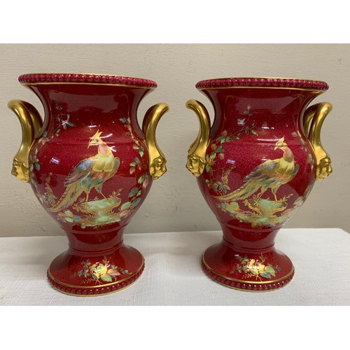 167 - Three pairs of vases to include Spode Copelands china 16cm h.