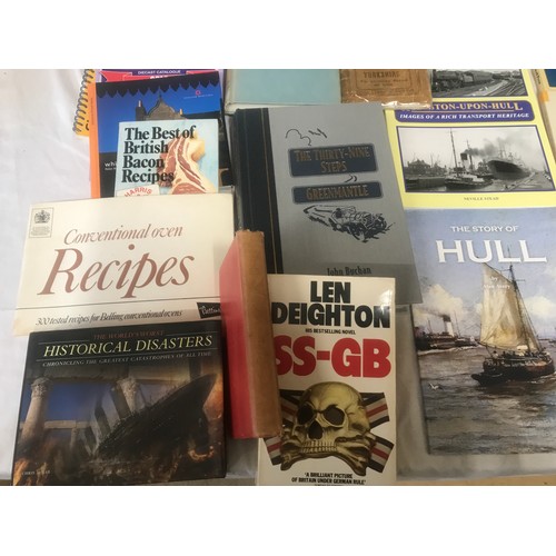 618 - A selection of books of various subjects to include reference: Hull history, Hull trains, trawling f... 