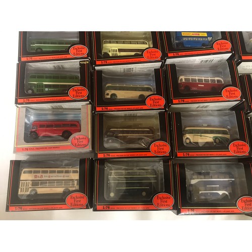 708 - Exclusive 1st editions, 1:76 scale, buses, double deckers and coaches. All boxed and 34 in total.