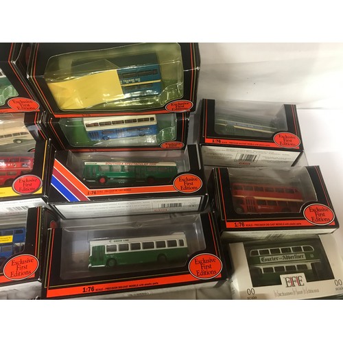 708 - Exclusive 1st editions, 1:76 scale, buses, double deckers and coaches. All boxed and 34 in total.