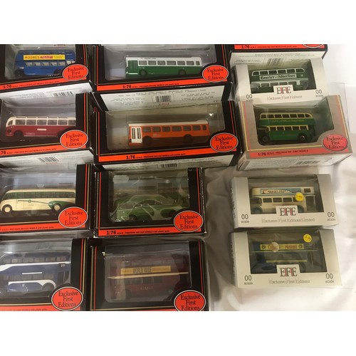 708 - Exclusive 1st editions, 1:76 scale, buses, double deckers and coaches. All boxed and 34 in total.