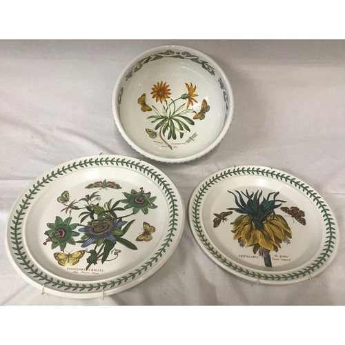 186 - Portmeirion 'Botanic Gardens' to include large bowl 26cm d x 12cm h, large plate 32cm l, small plate... 