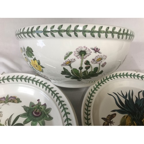 186 - Portmeirion 'Botanic Gardens' to include large bowl 26cm d x 12cm h, large plate 32cm l, small plate... 