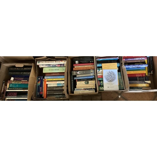 607 - Books on History, Biography, Reference & Miscellanea. Hardbacks and paperbacks, some ex-library. (80... 