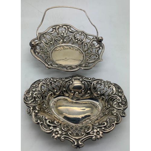 439 - Two silver dishes, Chester 1910, maker Jay, Richard Attenborough Co Ltd and Birmingham 1901 maker He... 