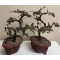 Pair of Chinese cinnabar lacquer bonsai planters.
