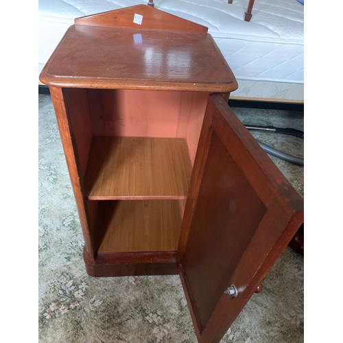 1161 - A 19thC mahogany pot cupboard with single door to front.