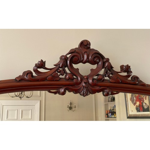 1153 - A good quality Victorian flame mahogany four door mirror backed sideboard with cellerette to interio... 