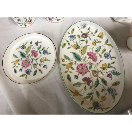 101 - Minton Haddon Hall selection, 11 pieces, 2 x preserve jars, 2 x lidded jars, pin dish, small bowl 12... 