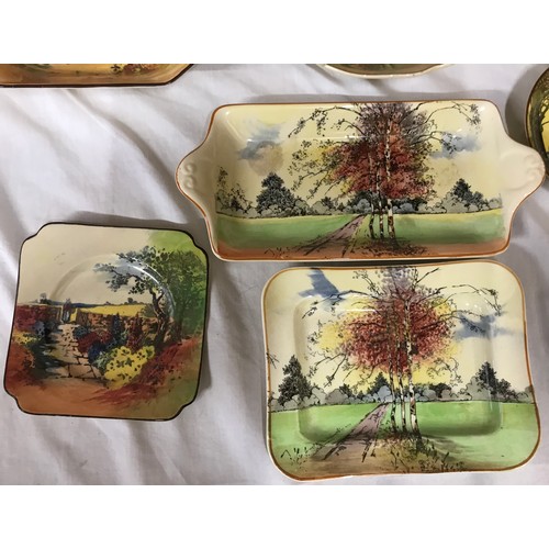 103 - Royal Doulton collection of 18 pieces, jugs, bowls, side plates and trays, cottage scenes, country g... 