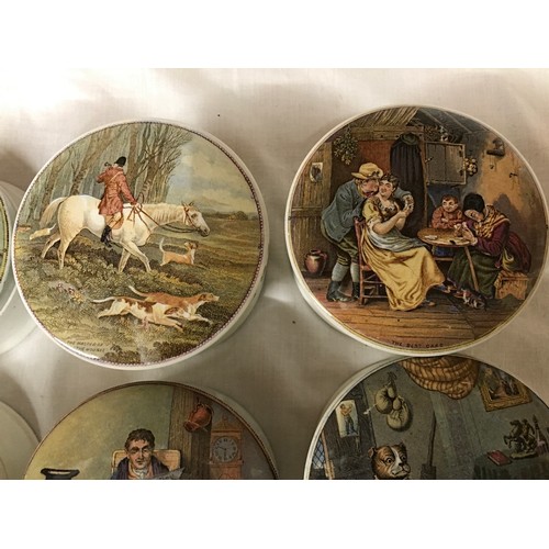 105 - Printed pot jar lids collection of 12 assorted printed Shakespeare's house, Uncle Toby, The Wolf and... 