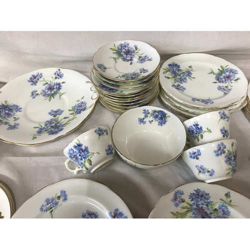 100 - Three assorted part tea sets, Crown Staffordshire pink floral, cups, saucers, side plates 18 pieces.... 