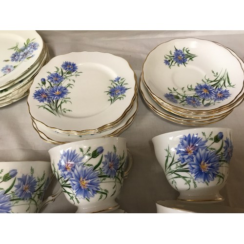 100 - Three assorted part tea sets, Crown Staffordshire pink floral, cups, saucers, side plates 18 pieces.... 