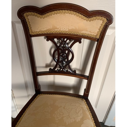 1153A - A mahogany and inlaid single chair.