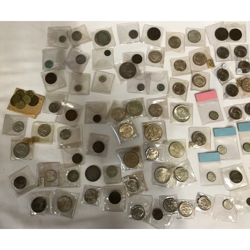 407 - A large collection of World coins to incl Italy, France, Germany, US, Canada, NZ, etc, to include a ... 