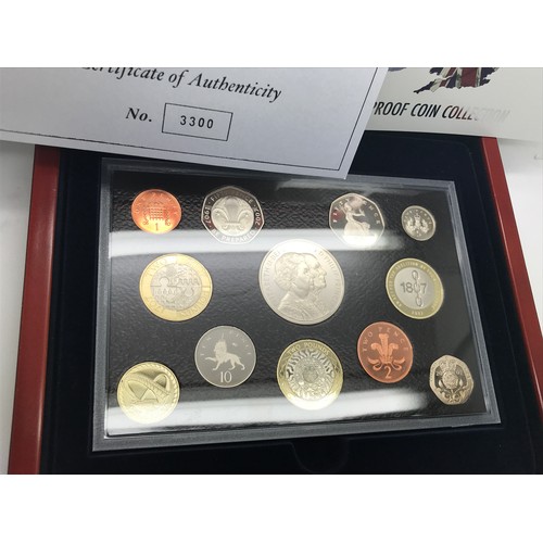 416 - A 2007 Royal Mint United Kingdom Executive Proof Coin Set, with certificate No 3300, cased.